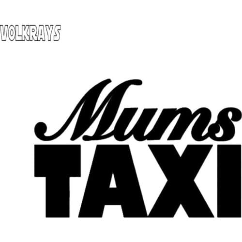 Volkrays Funny Novelty Car Sticker Mums Taxi Decals Vinyl Waterproof Sunscreen Decal Decoration Accessories PVC,15cm*10cm