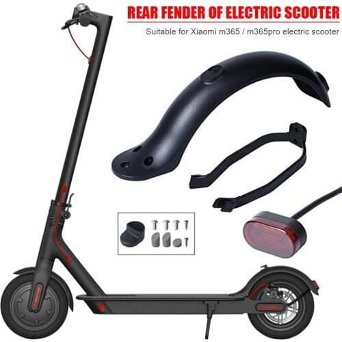 3pcs Kickscooter Electric Scooter Rear Fender Mudguard Support Taillight for M365/ M365 Pro Replacement Accessories Parts