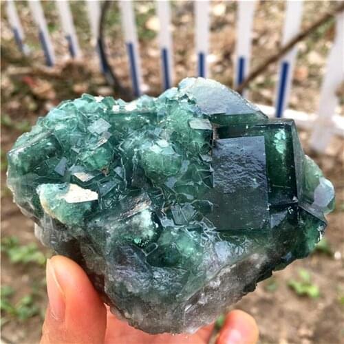 Green Fluorite Rough Mineral Crystals Natural Quartz Healing Gems Reiki Stones Home Decoration
