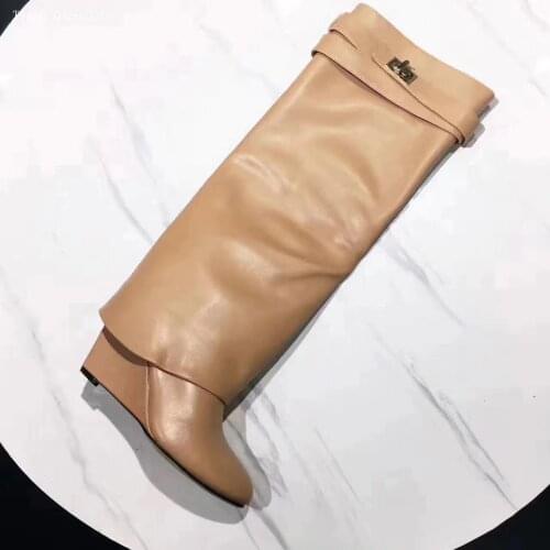 Winter New Style Classic Fashion Design Woman Genuine leather Over-the-Knee Boots Women Boots Shoes High Quality Shoes