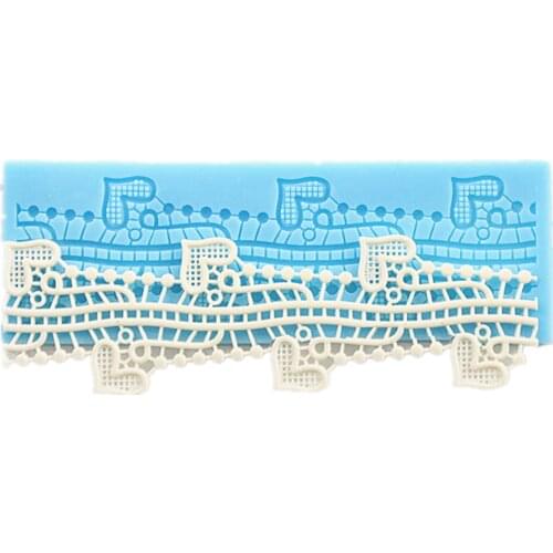 1Pcs Love Lace Shape Cake Silicone Mat Sugar Fondant Cake Decorating Tools Kitchen Baking Silicone Lace Molds M885