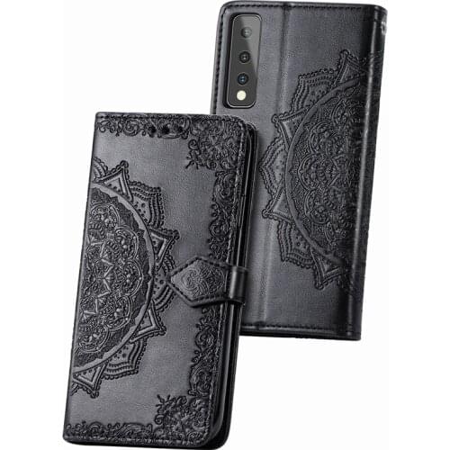 10Pcs PU Leather Wallet Flip Phone Cover TPU Case Mandala Pattern for LG Stylo7 K53 K92 K52 K42 Style3 L-41A Velvet 5G