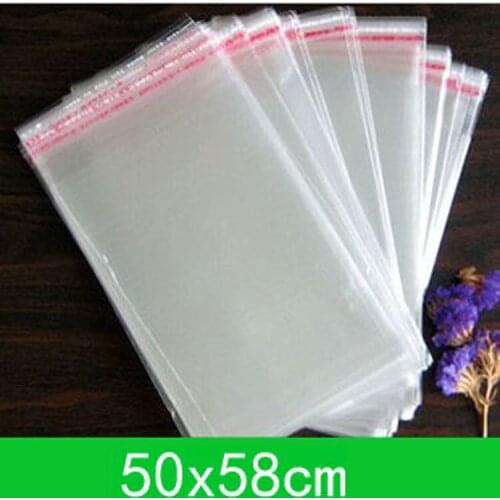 100pcs/lot New jewelry Bag (50x58cm) with self-adhesive seal clear opp bag /poly bag for wholesale Free Shipping
