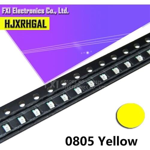100pcs yellow 0805 SMD LED diodes light Hot sale