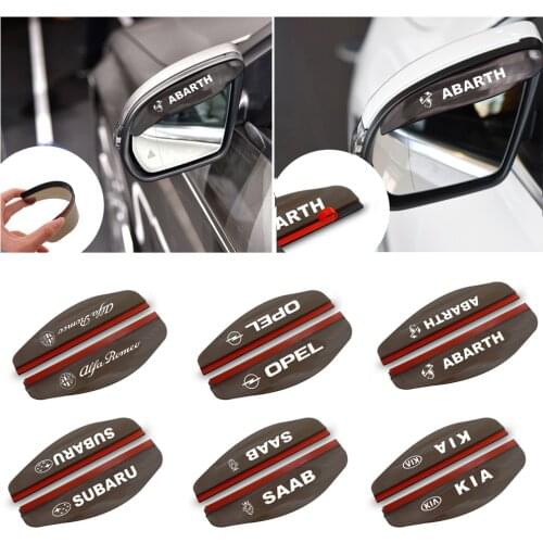 2pcs Car Side Rear View Mirror Rain Eyebrow Visor Look Sun Shade Auto Accessories For Mitsubishi BMW Audi Ford Nissan Toyota VW