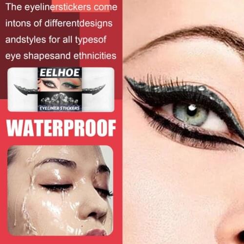 2 pcs Stage Eye Makeup Stencils Eyeliner Sticker Template Shaping Tools Eyebrows Eye Shadow Makeup Template Tool Styling