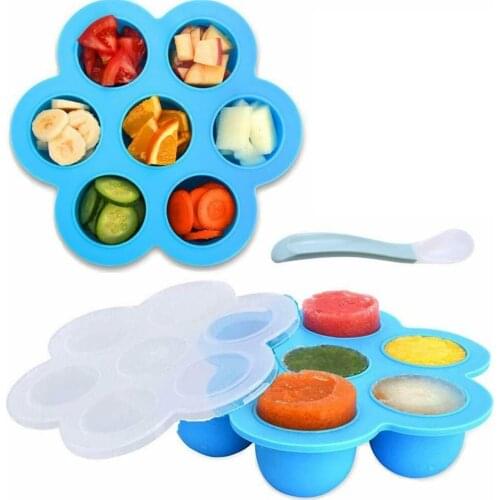 2 Pack Silicone Egg Bites Molds with Lid for 5 6 8 Qt Instant Pot Accessories Silicone 7-Hole Food Supplement Box