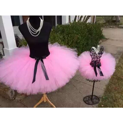 2021 Full Solid Pink Tutu Skirt Great for Mommy and Me Maternity Tutus Skirt Bridal and Bachelorette Party Customize Color