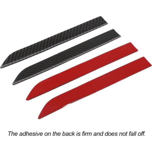 4Pcs Door Handle Cover 3D Real Carbon Fiber Protector Sticker Fitment for Tesla model x 2016-2018