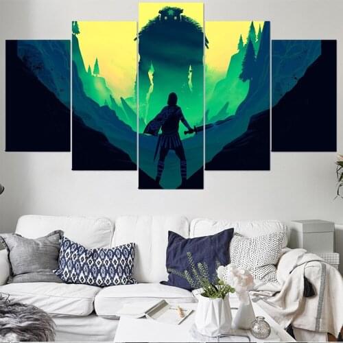5 Pieces Wall Art Canvas Painting Game Character Poster Bedroom Living Room For Decoration Modular Pictures Modern Home