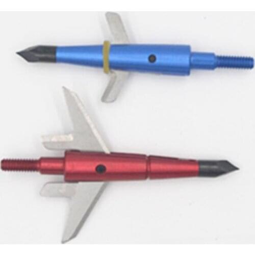 6 Colors Archery 2 Blade Arrowhead Aluminum Alloy 6.5cm Compound BowArchery Bow Archery Bows and Arrows Tips