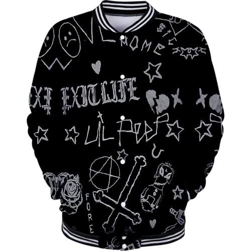 Lil Peep Baseball Jacket Fashion Design Sweatshirt Hell Boy Lil.peep Singer Men/Women Coat Casual Tops Bomber Jacket Clothes