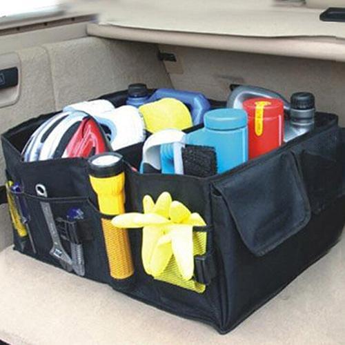 Large Capacity Multifunction Foldable Car Trunk Cargo Storage Box Organizer