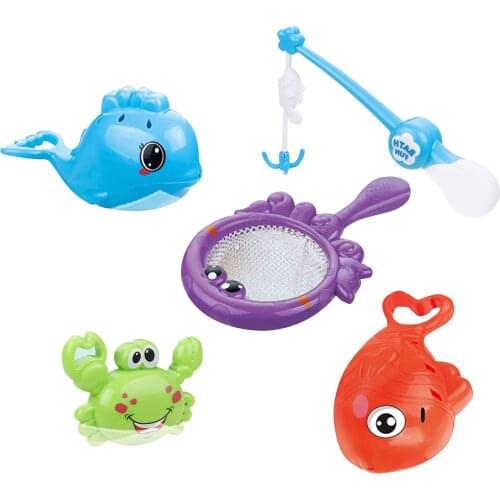 Kids Bath Toys Set Bathtub Fishing Game Water Toys Colorful Floating Fish With Hook Pole For Toddler Baby Boys Girls Indoor Bath