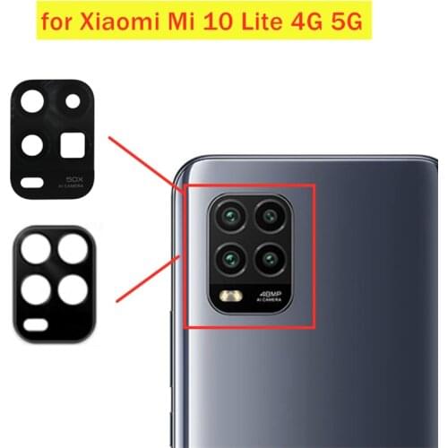 For Xiaomi Mi 10 Lite 4G 5G Back Camera Glass Lens Main Rear Camera Lens with Glue Repair Spare Parts