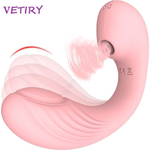 G Spot Dildo Vibrators For Women Clit Sucker Vibrator Vagina Beating Sucking Nipple Massager Adult Sex Toys Female Masturbation