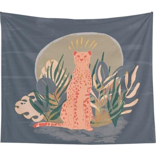 INS Tapestry Cute Blue Decor Aesthetic Jungle Tiger Home Decoration Wall Art Decor Hippie Decor Anime Wall Tapestry Hanging