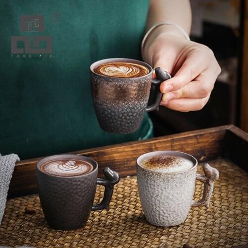 TANGPIN big capacity ceramic tea cup gold dog teacups kung fu cup 80ml