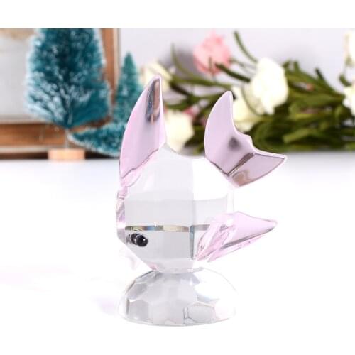 Crystal Tropical Fish Figurine Glass Animal Ornament Home Decoration Crafts Creative Souvenir Christma Gift