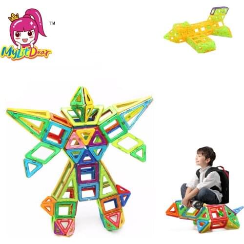 100pcs Mini size Magnetic Building Blocks Construction Magnetic Designer Toys Model Build Kits Toys For Children Magnet Pulling