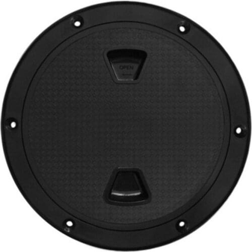 Marine Boat 8 inches/203mm Black Screw Out Inspection Deck Plate Hatch Marine bost yacht Detachable Cover RV Plastic DPW8