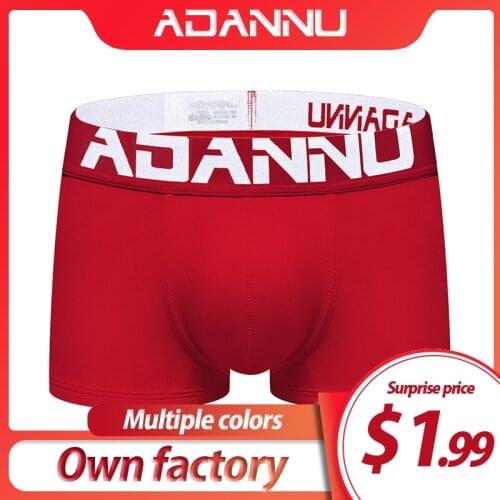 Men Underwear Sexy Men Boxer Cotton Breathable U Pouch Male Pants Cueca Tanga Comfortable Underpants Men Boxer Shorts 6 Color