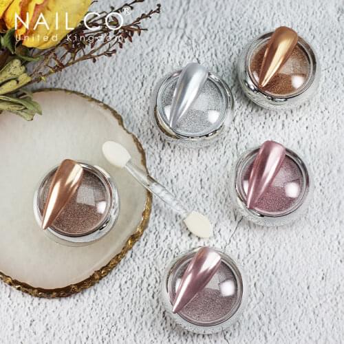 NAILCO 2021 Hot nails Mirror Golden Metallic Powder Holographic nail art glitter nail accessories All for manicure For nails DIY