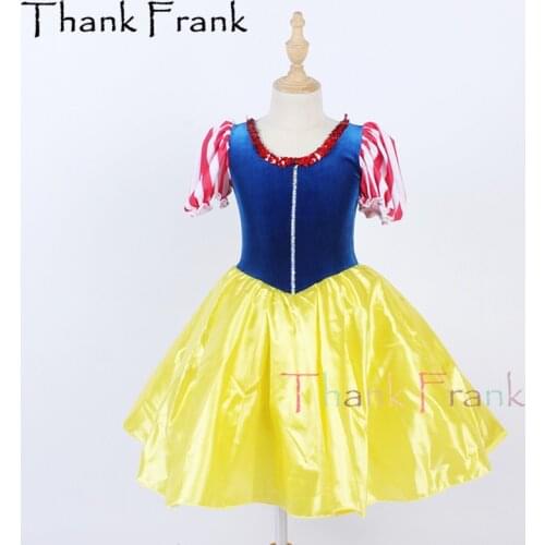 New Girls Tutu Ballet Dress Kids Child Snow White Princess Dresses Women Adult Short Sleeve Velvet Bodysuit Dance Costumes C742