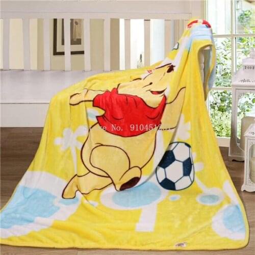 Disney Mickey Minnie Mouse Blanket Thows Winnie the Pooh Soft Summer Couch Cover Travel Bedding Boys Girls Flannel Bedspread
