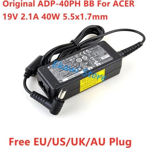 Original Delta Adapter ADP-40PH BB 19V 2.1A 40W 5.5x1.7mm PA-1400-14 Laptop Charger For Acer ASPIRE ONE D255 532H AC761 Laptop