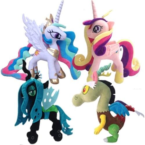 30-33cm Horse Unicorn Princess Luna Queen Chrysalis Cute Plush Stuffed Pp Cotton Toy Soft Anime Doll Birthday Gift
