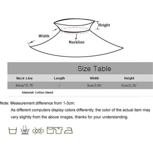 Q1QA Womens Vintage Renaissance Cotton Ruffle Fake Collar Victorian White Neck Ruff Scarf Halloween Cosplay Costume Props