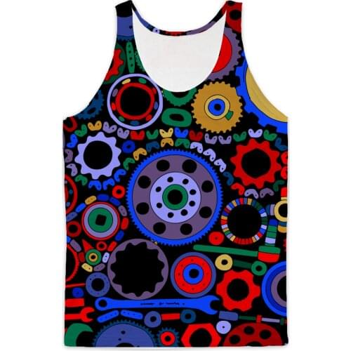 REAL American SIZE Gaming time Fixture Sublimation Print Tank top - plus size
