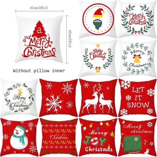 Merry Christmas cushion cover 45*45 Pillowcase sofa cushions Pillow cases pillow covers