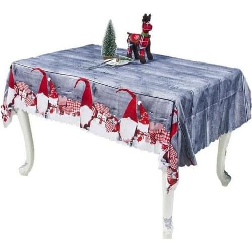 Christmas Themed Table Cloths Rectangle Printing Tablecloth Dustproof 3d Table Cover Dinner Tablecloth Home Xmas Party Decor