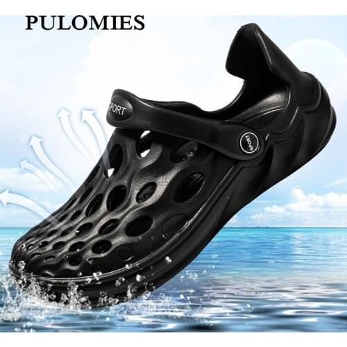 Summer Men Clogs Quick Dry Casual Garden Shoes Beach Sandals Couple Antiskid Home Slippers Thick Sole Flip Flops For Women