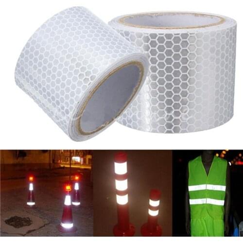 5cmx100cm Honeycomb Reflective Sticker Tape Motorcycle Car Body Warning Stripe Auto Trunk Night Safe Driving Marker Tapes