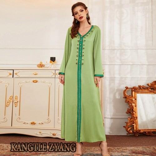 Turkey Islam Arabic Dress Djellaba Muslim Satin Abaya Dubai Femme Caftan Marocain Kaftan Dresses Abayas For Women Robe Longue