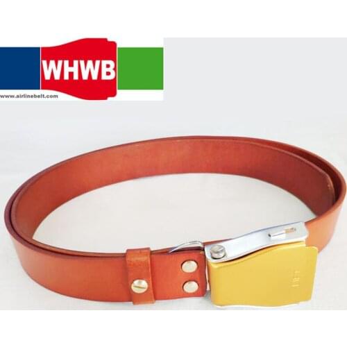 Yellow 2019 Hot fashion men & women belts leather metal Aluminun airplane pin buckle waist belt jeans aircraft belt waistband