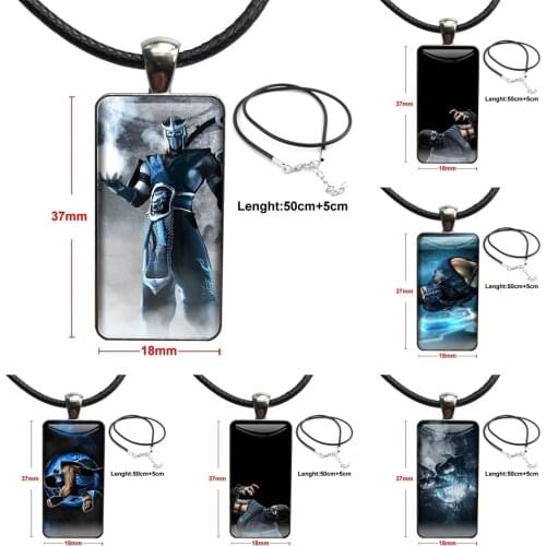 Mortal Kombat Sub-zero Ninja For Women Party Economical Brand Steel Color Jewelry Fashion Statement Necklace Glass Necklaces