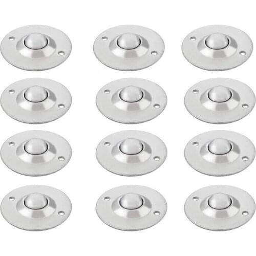 12 Pcs CY-16B 5/8-Inch Bearing Steel Roller Ball Flange Conveyor Transfer Unit