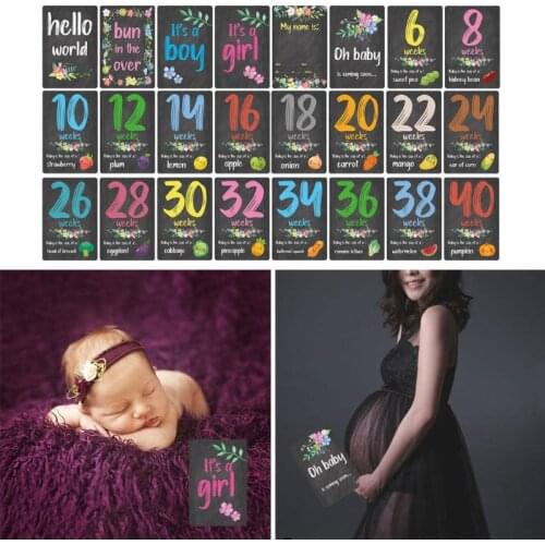 12 Pcs/Set Floral Baby Monthly Stickers Memory Recording Milestone Stickers Months Cards Skills Cards Memorial Stickers Newborn