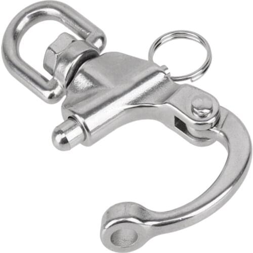 2-3/4' Eye Swivel Snap Shackle 304 Stainless Steel for Sailboat Spinnaker Halyard Quick Release Spinnaker Halyard