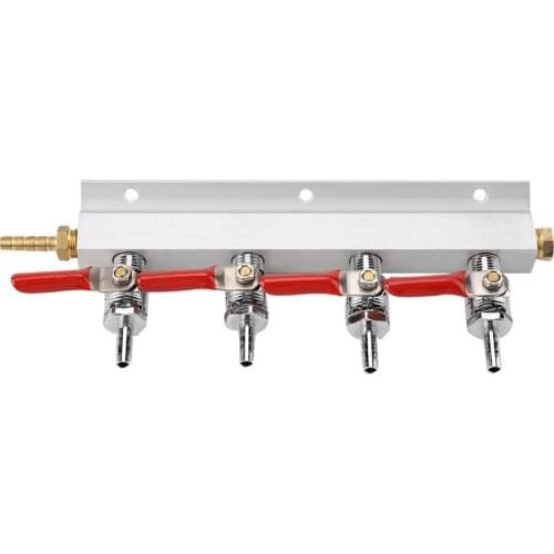 2/3/4 Way CO2 Air Gas Distribution Manifold Splitter Draft Beer Kegerator With Check Valves Homebrew Beer Brewing Tool