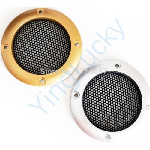 2PCS 2Inch Speaker Net Cover Mesh Enclosure ,with black protective iron mesh Circle Speaker Accessories Kits DIY arcade cabinet