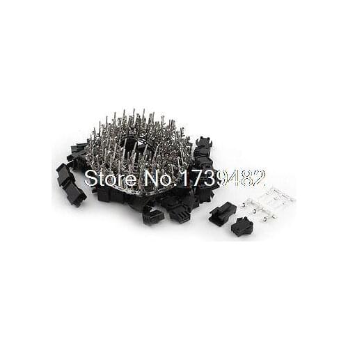 25 Sets Black Plastic Housing 3-Pin Male Female JST SM Series Connector