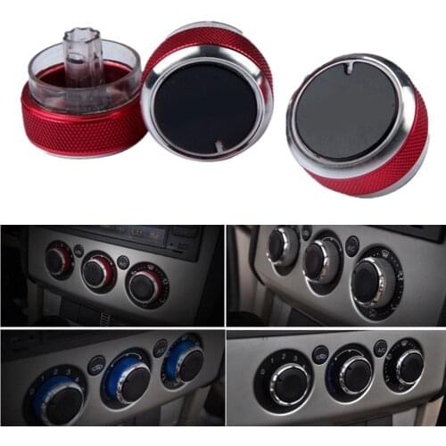 3Pcs Car Air Conditioner Heater Control Knob Switch Cover Decor for Ford Focus
