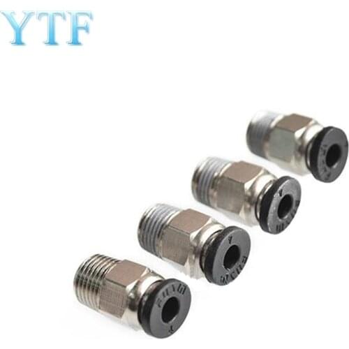 3D Printer Pneumatic Quick Plug Straight Hot Head End Remote Tracheal Joint Copper Galvanized Inlet PC4-M10