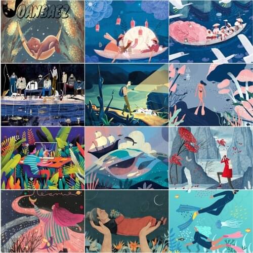 Anime Diamond Painting Cartoon Landscape Cross Stitch Embroidery 5D Diy Mosaic Kit Hand Inlaid Home Decoration Accessories