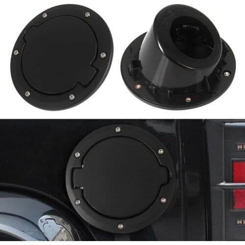 Car Exterior Fuel Filler Door Tank Covers Gas Styling Exterior Cap Fuel Door Gas for Jeep Wrangler JK 2007-2017